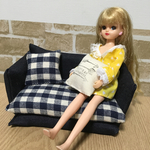 人形用ソファー♡デニム×チェック