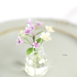 本物？摘んできたお花をちょこっと一輪挿し✿クレイフラワーNO.MW S4−3