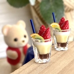 19 ＊プリンアラモード＊　２個セット　ミニチュア　スイーツ