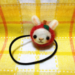 りんごうさぎヘアゴム