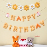 オレンジのお誕生日ガーランド