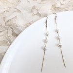 淡水パールロングピアス（B）