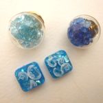 □海月ピアス（ドームキャッチ付き）イヤリング