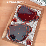 コーヒーカップのお皿（ドット）