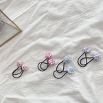 【2個1セット】チェック柄　さくらんぼ　ネモフィラ　パンジー　刺繍　くるみボタン　ゴム
