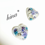   glasdome＊earring   「love」  blue&aqua