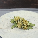 布花  モッコウ薔薇ブローチ　164