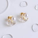 パールピアス(クリアゴールド)