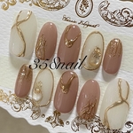 ニュアンス　くすみピンク　ネイルチップ