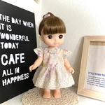 ネックレス風チュールワンピース&ヘアアクセセット ＊メルちゃん ソランちゃんの服＊