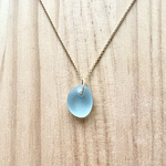 14kgf／シーグラスネックレス_light blue