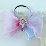 大きめチュールリボン♡グラデーション♡ゆめかわリボン🎀プリンセス♡発表会♡プチギフト♡パステルカラー♡キッズヘアゴム 