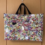 kcrn929123様ご依頼品　大人可愛いうさぎ柄　うさぎと花柄　トートバッグ　ショルダータイプ