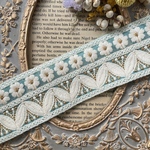 インド刺繍リボン　花　インド刺繍　スパンコール　刺繍リボン　リボン　りぼん