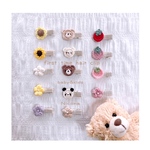 【2個セット】新生児から使えるヘアクリップ 🧸first hair cli p☆上下滑り止め付き☆好きなもの選べます☆ベビードレス☆リボンは変更できます☆出産祝い☆姉妹お揃い🧸