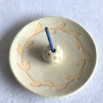 蝋抜きのお香立て（葉）