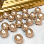 【4pcs】18mm国産コットンパール  ベージュ