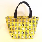 SALE！再販★ネコ柄のミニトートバッグ＊イエロー