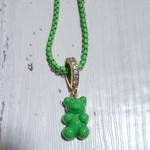 ベアチャームペンダントネックレス(green)
