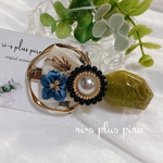インド刺繍 ✼̥ タッセルリボン accessory ꕤ*.ﾟヘアクリップ 