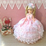 リカちゃん お姫様ドレス 一点物☆ ピンク