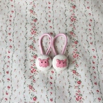 メンダコちゃんの刺繍ヘアゴム2個セット(ピンク)