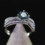 ◆新入荷◆一点物◆モアサナイト(Moissanite) ◆超美品◆シルバーS925 リング  R00023