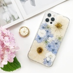 ❤コスモスと千鳥草  押し花ケース スマホリング iPhone13Pro Xperia Galaxy AQUOS  GooglePixel HUAWEI iPhoneケース スマホケース