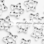 10個)dot pattern star beads