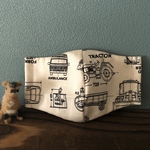 車大好き！　製図　子供用立体マスク(園児〜低学年向け) 男の子　女の子　幼稚園　保育園　小学生　布マスク　トラクター　