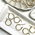 ✨price down✨再販【4個】14mmフープピアス/ゴールドカラー/基礎パーツ #0100