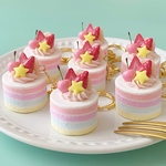 レインボーケーキキーホルダー（ラウンド）