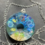 オルゴナイト　レジンネックレス　【海】