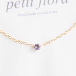 14kgf-petit jewelry ネックレス（3mmアイオライト6本爪 ）