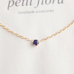 14kgf-petit jewelry ネックレス（3mmサファイア6本爪 ）