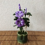 m様オーダー品  ちりめん細工:朝顔の飾り