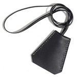 Clochette necklace / レザークロシェット キーケース ブラック ホワイトステッチ