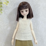 リカちゃんサイズ服　ミックス調ニット地タンクトップ　●送料無料●