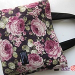 薔薇　トートバック　紫　Ｍ