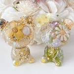 オーダー品　お花いっぱいくまちゃん☆オルゴナイト