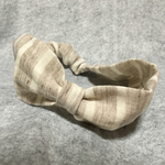 ベージュボーダーヘアバンド