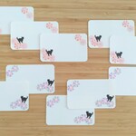 猫とお花のメッセージカード