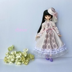 リカちゃん服　ブライス服　ピンクラベンダーの香りに包まれて