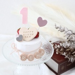 ナチュラルいちごのミニクレイケーキ☆1歳誕生日ケーキ　誕生日ケーキ　記念日　自宅撮影　1歳以外でも承ってます♪