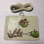 送料込み　受注作成　はりねずみパスケース　動物IDカードホルダー　ハリネズミネームホルダー  カードケース　保護者証