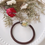 85レジン アクセサリー　ミモザヘアゴム　クリア