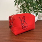お化粧ポーチ＊刺繍Rabbit