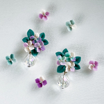 【特集掲載】温度で色が変わる！　color change  紫陽花　あじさい　樹脂粘土　パープル　紫　グリーン