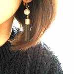 カーキタッセルイヤリングorピアス