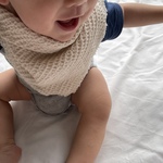 新作（　waffle fringe bib .   ) ワッフル ワッフルスタイ フリンジ スタイ 韓国生地 韓国 ブラウン　出産祝い　おしゃれ　フリンジ フリル
